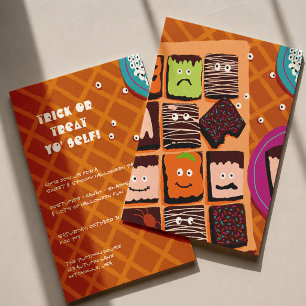 Invitación Dulce Monstruo de Caramelo Fiesta de Halloween Tru