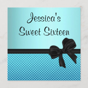 Invitación Dulce morada azul negro