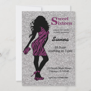 Invitación Dulce mujer glamurosa 16