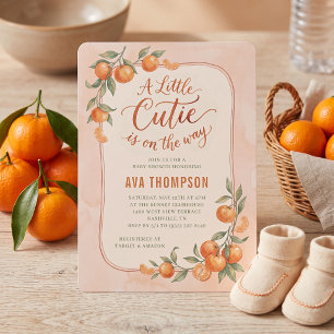 Invitación Dulce Naranja Cumpleañito de Bebé