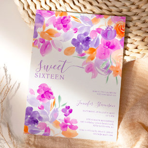 Invitación Dulce naranja de color rosa pastel romántico con f