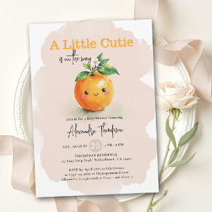 Invitación Dulce Naranja Floral Flor de Azahar Baby Shower