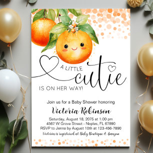 Invitación Dulce Naranja Hermosa Fiesta de Bebé