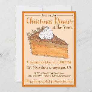Invitación Dulce Navidades de la Papa Pie Día de Acción de Gr