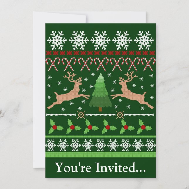 Invitación Dulce Navidades feos (Anverso)