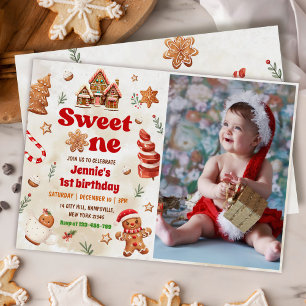 Invitación Dulce Navidades Gingerbread House Cumpleaños