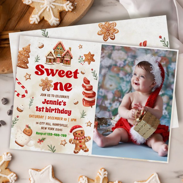 Invitación Dulce Navidades Gingerbread House Cumpleaños (Subido por el creador)