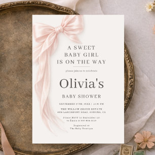 Invitación Dulce Niña Coqueta Cumpleaños de la Bebé