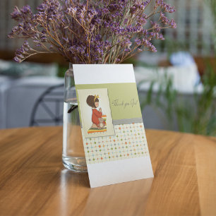 Invitación Dulce niña orando gracias Dios