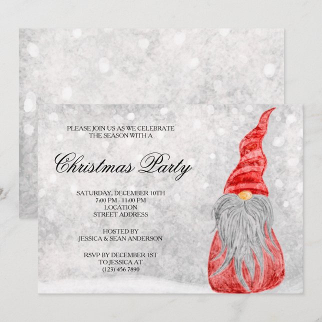 Invitación Dulce Nisse Navidad (Anverso / Reverso)