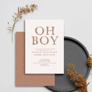 Invitación Dulce Oh Chico Lunares Mínimos Shower para Bebé