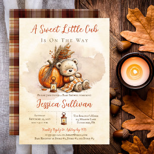 Invitación Dulce Osito Cachorro de Peluche Aquarela Baby Show