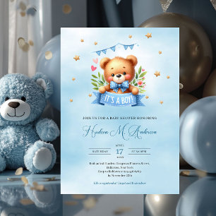 Invitación Dulce osito de peluche es una ducha de bebé