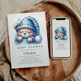 Invitación Dulce Oso de Peluche Baby Shower