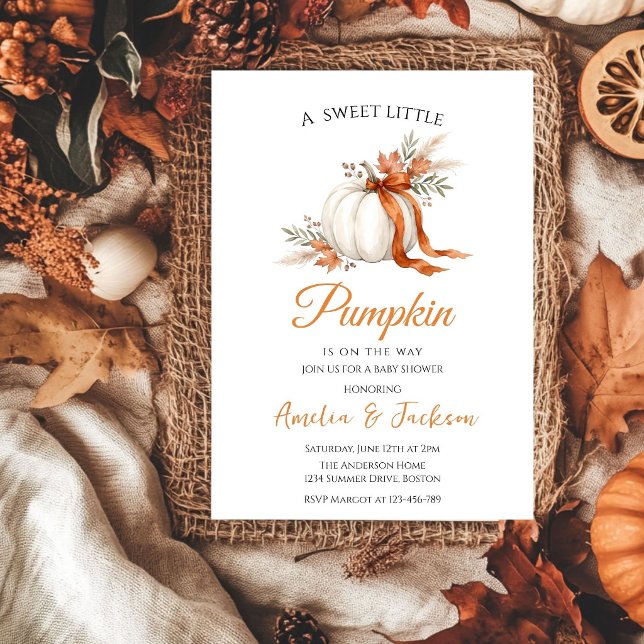 Invitación Dulce Otoño de Otoño pequeño shower de bebé de cal (Subido por el creador)