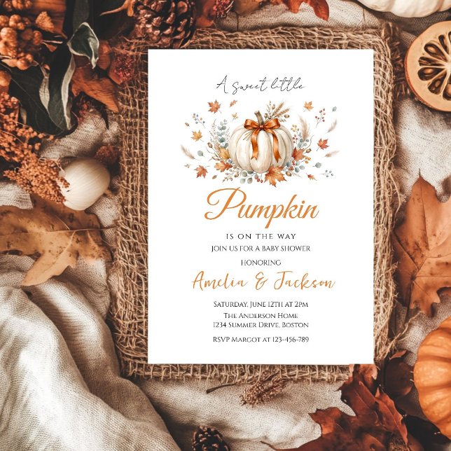 Invitación Dulce Otoño de Otoño pequeño shower de bebé de cal (Subido por el creador)