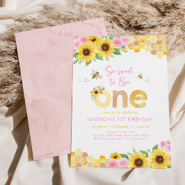 Invitación Dulce para ser un cumpleaños de girasol floral ros
