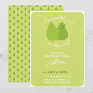 Invitación Dulce pareja de amigos gemelos temáticos Baby Show
