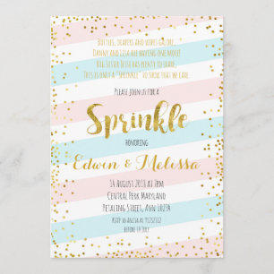 Invitación Dulce Pastel Bebé Sprinkle Invitationbaby, ducha,s