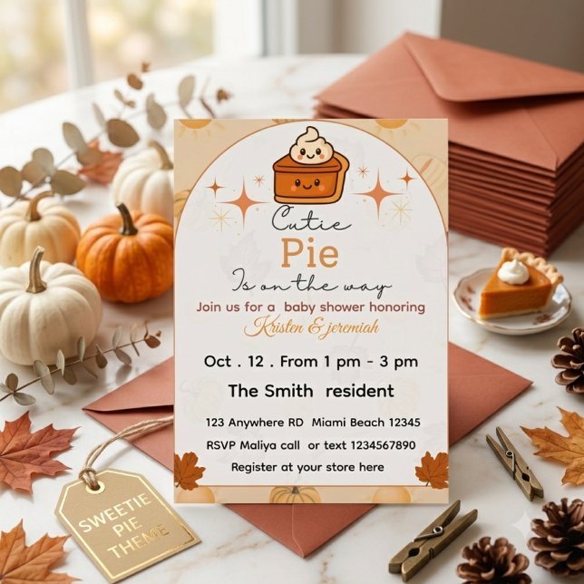 Invitación Dulce pastel de bebé en la ducha de otoño  (Subido por el creador)