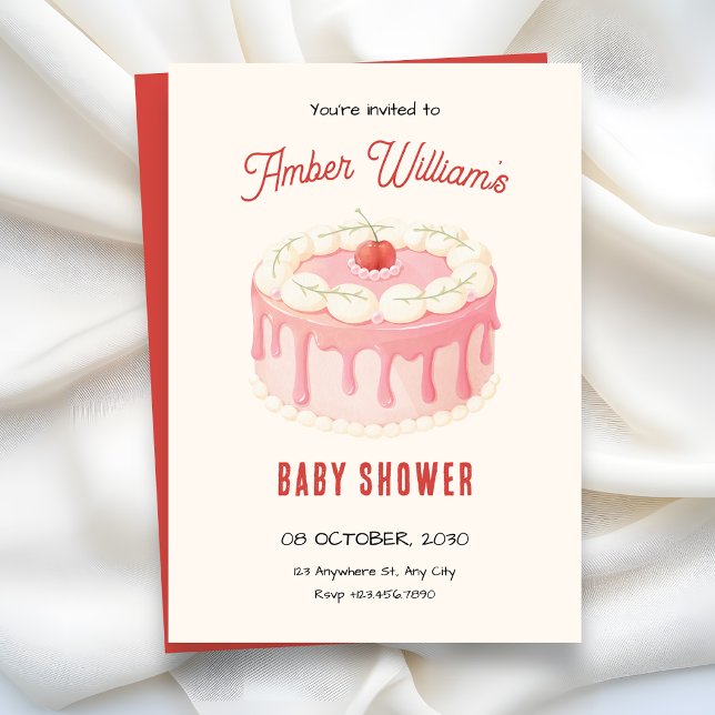 Invitación Dulce pastel para baby shower (Subido por el creador)