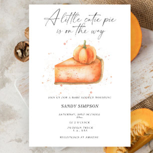 Invitación Dulce Pastelito Calabaza Otoño Baby Shower