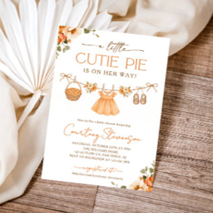 Invitación Dulce Pastelito Floral Baby Shower de Otoño