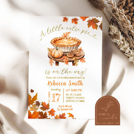 Invitación Dulce Pastelito Hojas de Otoño Baby Shower