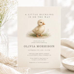 Invitación Dulce Patito en Camino Baby Shower