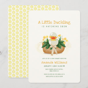 Invitación Dulce Pato Floral de Verano que Empolla Pronto Fie
