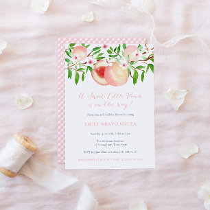 Invitación Dulce Peach On the Way Baby Shower