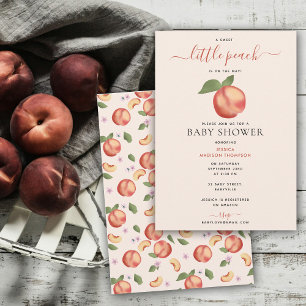 Invitación Dulce Peach On the Way Baby Shower