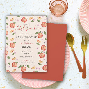 Invitación Dulce Peach On the Way Baby Shower