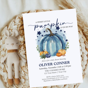 Invitación Dulce Pequeña Calabaza Otoño Invierno Shower para 