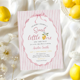 Invitación Dulce pequeño/a que viene en camino Lemon Baby Sho