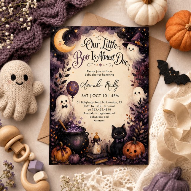 Invitación Dulce pequeño Boo Fiesta de Bebé de Halloween  (Subido por el creador)