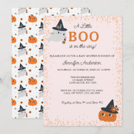 Invitación Dulce pequeño calabacín Boo y ducha de bebé fantas
