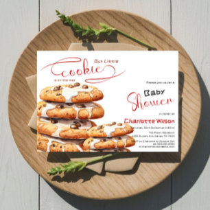 Invitación Dulce Pequeño Cumpleaños de Galletas para el Bebe