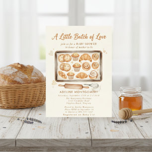 Invitación Dulce Pequeño en la Panadería de Shower de Bebé