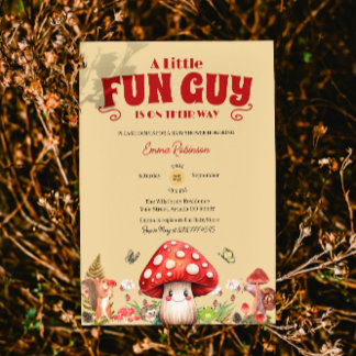 Invitación Dulce pequeño hongo divertido Caracol de otoño Set