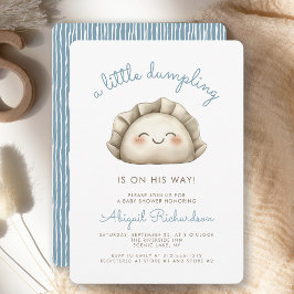 Invitación Dulce pequeño niño azul Baby Shower
