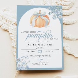 Invitación Dulce pequeño niño calabaza Baby Shower