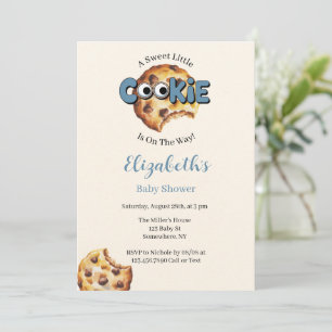 Invitación Dulce pequeño niño de galletas Baby Shower