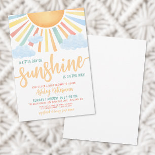 Invitación Dulce pequeño niño soleado Baby Shower