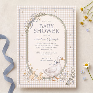Invitación Dulce Pequeño Pato Niño Baby Shower