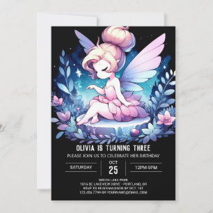 Invitación Dulce Personalizado Fairy Birthday