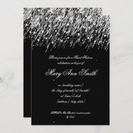 Invitación Dulce plata de dieciséis de cumpleaños de la