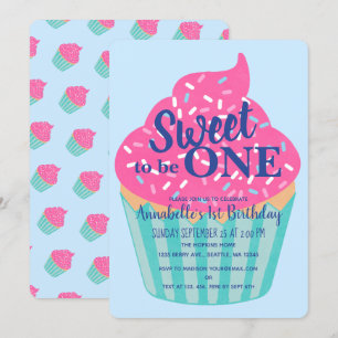 Invitación Dulce por ser un niño de pasteles por primera vez