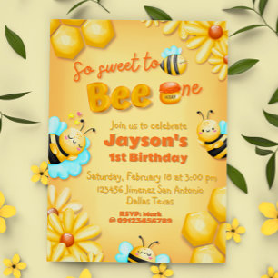 Invitación Dulce por ser uno - primer cumpleaños