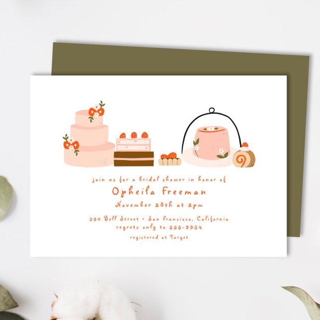 Invitación Dulce postre de mano descascarado bizcochos de cer (Subido por el creador)